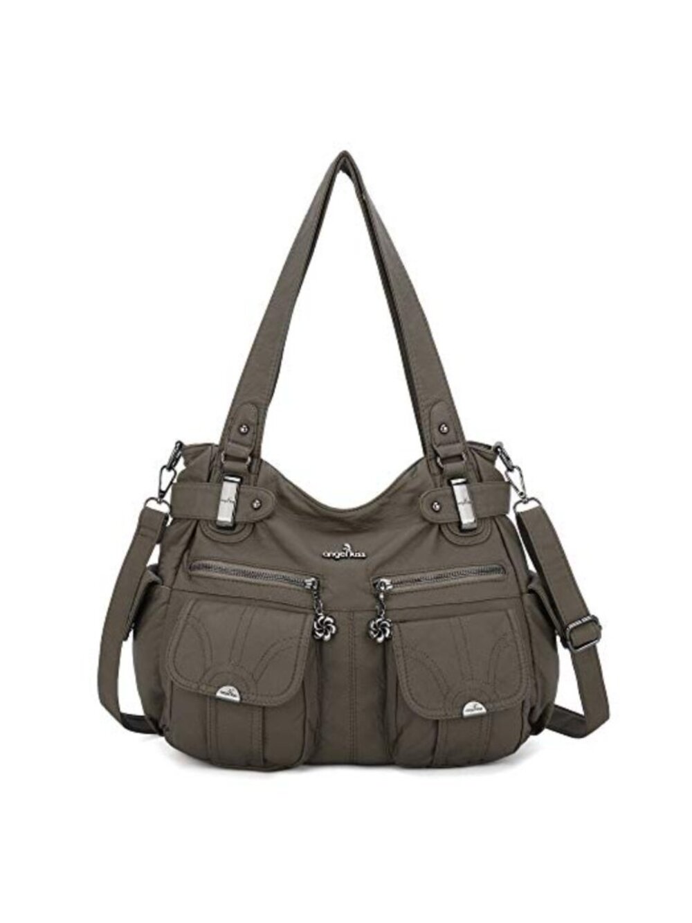 Large PU Leather Hobo Shoulder Bag Satchel Tote Travel Handbag